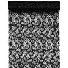 Chemin de table dentelle métallique noire 5 M