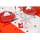 Confettis de table flocon de neige rouge 20 g