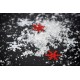 Confettis de table flocon de neige rouge 20 g