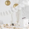Guirlande coeurs blancs en papier 3.25 M