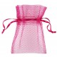 Sachet à dragées en tulle fuchsia les 10