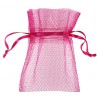 Sachets à dragées en tulle fuchsia les 10