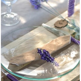 Serviette de table kraft naturel en papier les 20