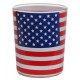 Photophore drapeau américain USA en verre les 12