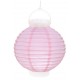 Lampion lumineux boule papier rose 20 cm