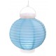 Lampion lumineux boule papier bleu ciel 20 cm