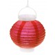 Lampion lumineux boule papier rouge 20 cm