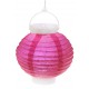 Lampion lumineux boule papier fuchsia 20 cm