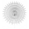 Eventail dentelle papier blanc 20 cm les 2