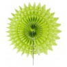 Eventails dentelle papier vert anis 20 cm les 2