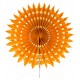 Eventail dentelle papier orange 20 cm les 2