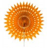 Eventails dentelle papier orange 20 cm les 2