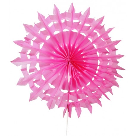 Eventail dentelle papier fuchsia 20 cm les 2