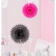 Eventail dentelle papier fuchsia 20 cm les 2