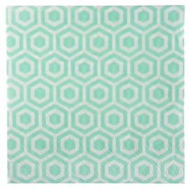 Serviette de table vintage menthe papier les 20