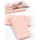 Serviette de table vintage corail papier les 20