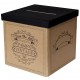 Tirelire vintage kraft naturel carton 20 cm