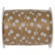 Bolduc kraft naturel à pois blancs 10 mm x 25 M