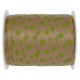 Bolduc kraft naturel à pois vert anis 10 mm x 25 M