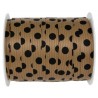Bolduc kraft naturel à pois noirs 10 mm x 25 M