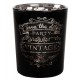 Photophore vintage noir en verre les 12