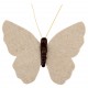 Papillon coton naturel sur pince les 4