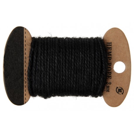 Cordon coton noir 2 mm x 10 M