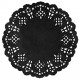 Napperon dentelle papier ardoise (noir) 10 cm les 10