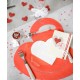 Set de table coeur corail intissé les 50