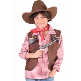 Déguisement gilet cowboy garçon luxe