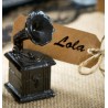 Marque place gramophone noir vintage les 2