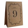 Numéros de table vintage kraft de 1 à 10 les 10