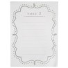 Plan de table vintage blanc de 1 à 10 les 10