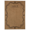 Plan de table vintage kraft de 1 à 10 les 10