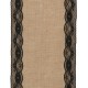 Chemin de table toile de jute dentelle noire 2 M