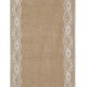 Chemin de table toile de jute dentelle ivoire 2 M