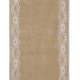 Chemin de table toile de jute dentelle ivoire 2 M