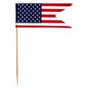 Piques cocktail drapeau américain USA les 10