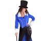 Déguisement manteau amiral bleu cobalt femme luxe