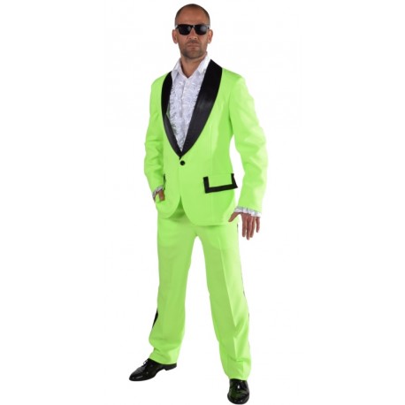 Déguisement smoking fluo vert homme luxe