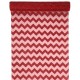 Chemin de table chevron rouge pailleté 5 M