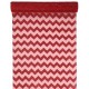 Chemin de table chevron rouge pailleté 5 M