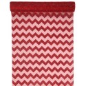Chemin de table chevron rouge pailleté 5 M