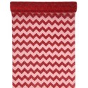 Chemin de table chevron rouge pailleté 5 M