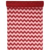 Chemin de table chevron rouge pailleté 5 M