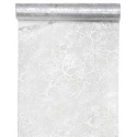 Chemin de table végétal argent organdi 5 M