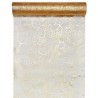 Chemin de table végétal or organdi 5 M