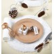 Set de table fausse fourrure blanche 34 cm les 4