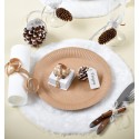 Sets de table fausse fourrure blanche 34 cm les 4