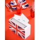 Tirelire valise Angleterre drapeau anglais en carton 24 cm